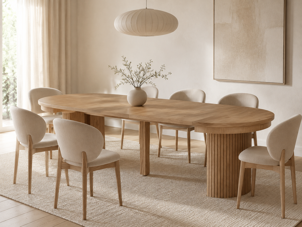 California uitschuifbare eettafel 120–320 cm