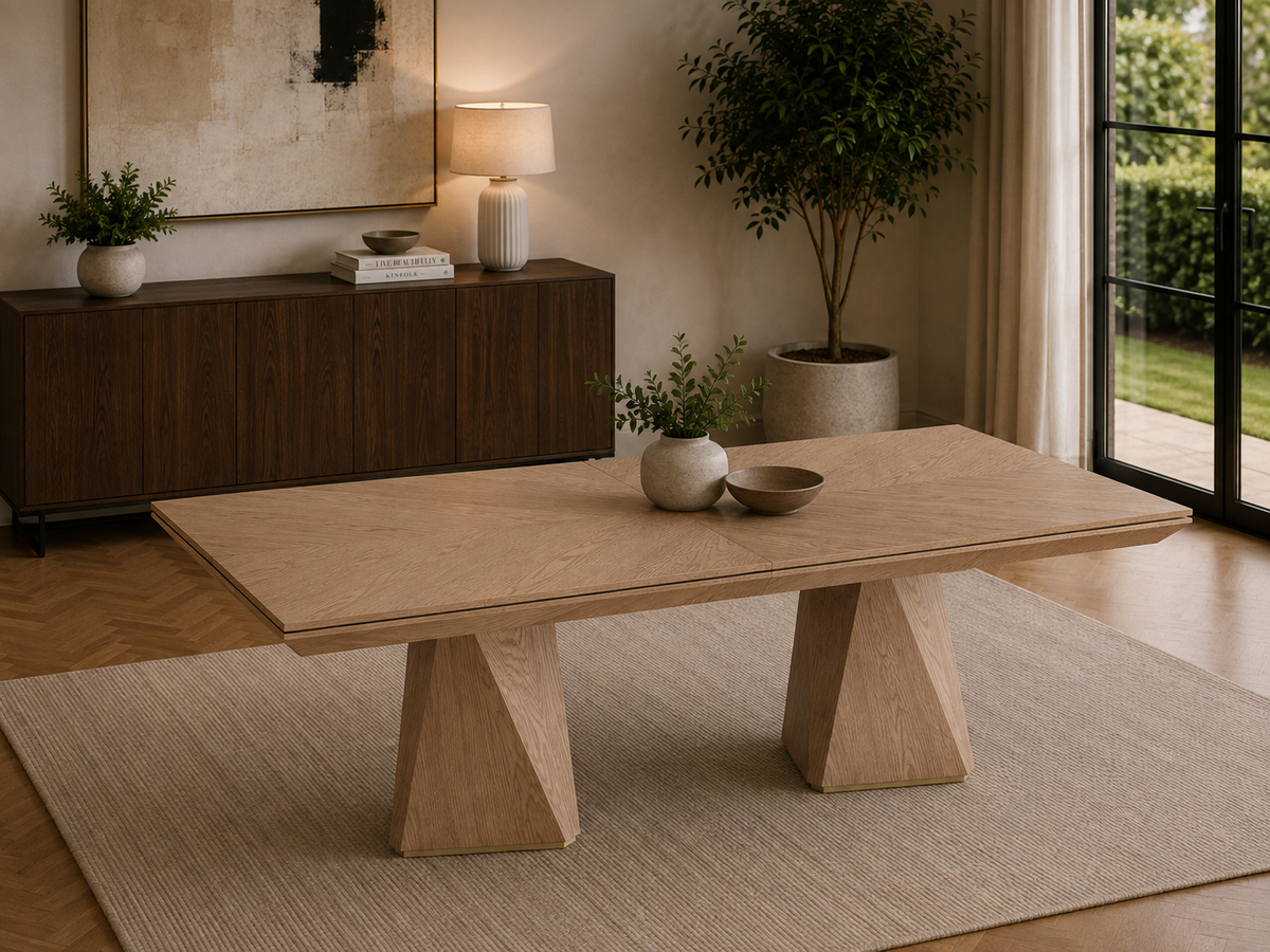 Diamond uitschuifbare eettafel 200–400 cm – Naturel eiken